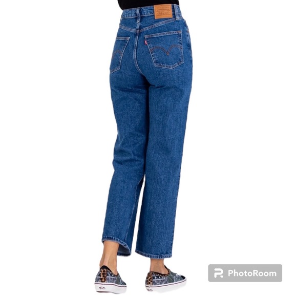 Levi's Ribcage Straight Ankle Jeans Medium Wash Women’s Size 27 - Picture 2 of 14